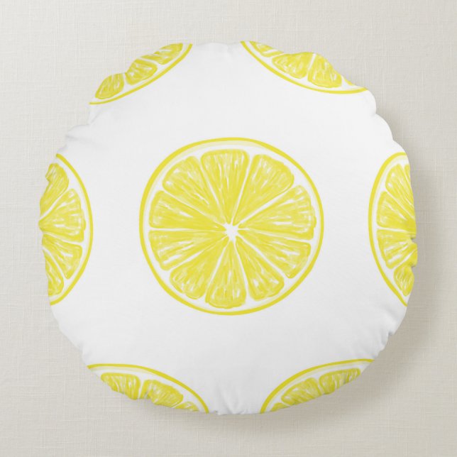 Lemon-Schnittmuster Rundes Kissen (Vorderseite)