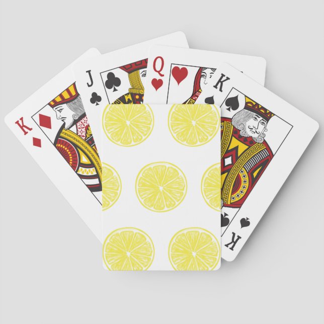 Lemon-Schnittmuster Spielkarten (Rückseite)