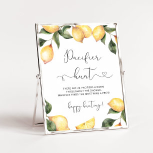 Lemon Schnuller Jagd Baby Duschgame Poster