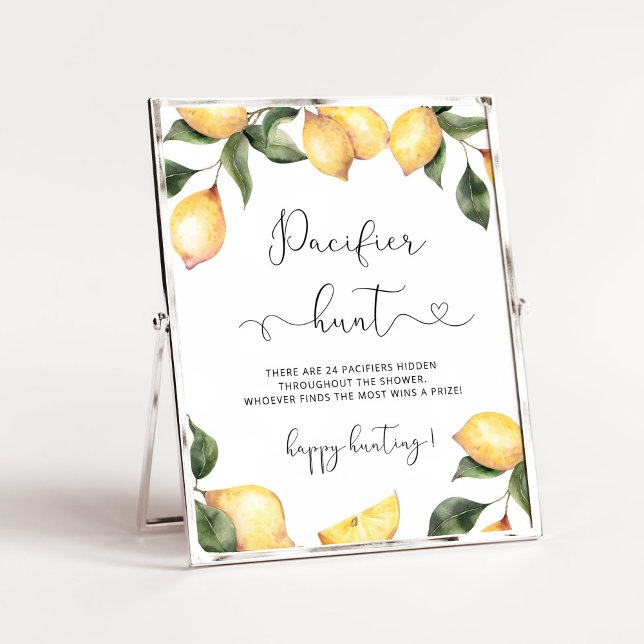 Lemon Schnuller Jagd Baby Duschgame Poster (Von Creator hochgeladen)