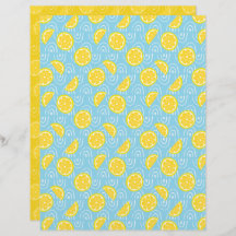 Lemon Scrapbook Paper