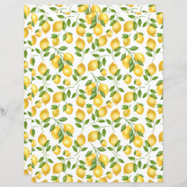Lemon Scrapbook Paper