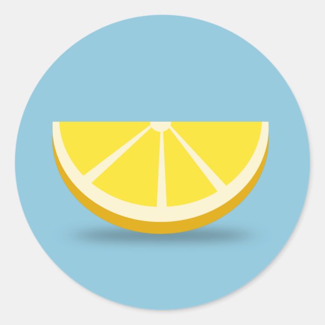 Lemon Segment Runder Aufkleber (Vorderseite)