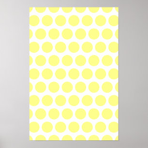 Lemon Sherbet Polka Dots Poster