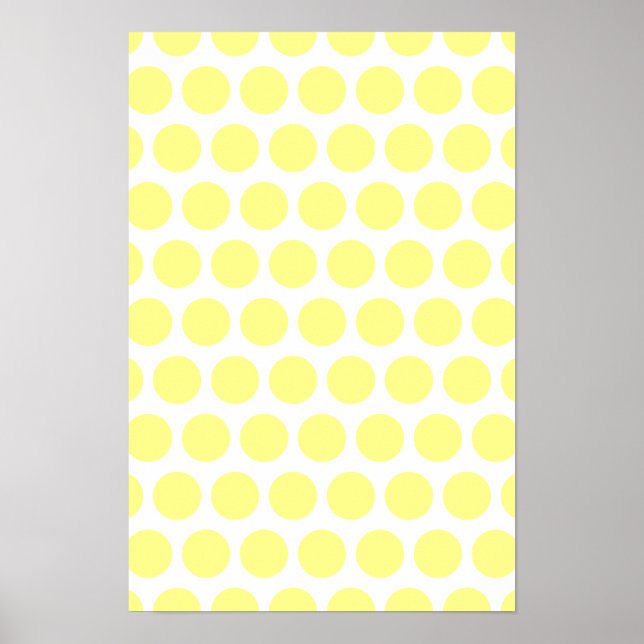 Lemon Sherbet Polka Dots Poster (Vorne)