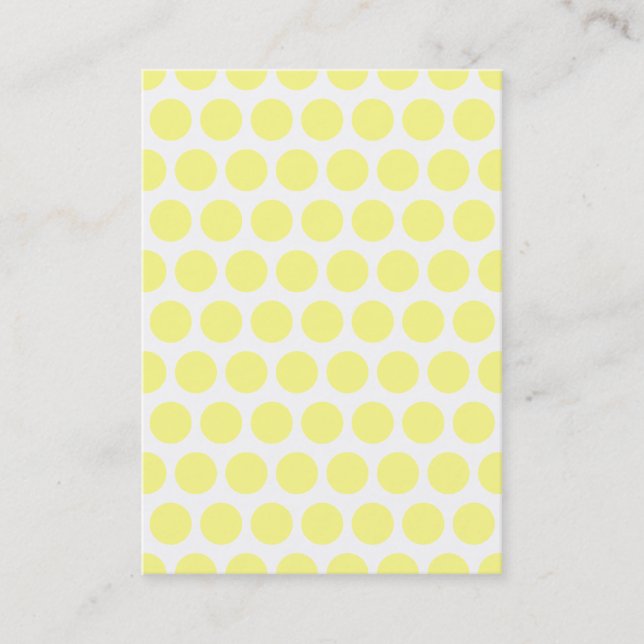 Lemon Sherbet Polka Dots Visitenkarte (Vorderseite)