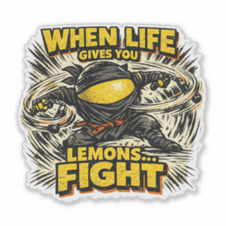 Lemon Shinobi – WENN DIR DAS LEBEN ZITRONEN GIBT,  Aufkleber