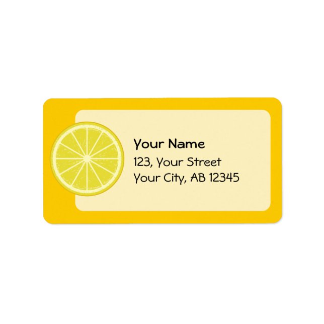 Lemon Slice Adressaufkleber (Vorne)