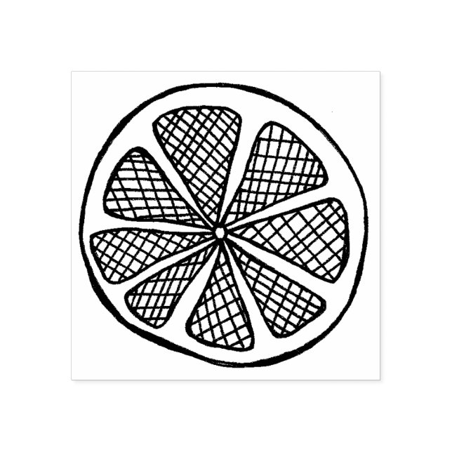 Lemon Slice Briefmarke Gummistempel (Prägung)