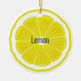 Lemon Slice Citrus Keramik Ornament