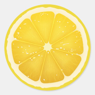 Lemon Slice Classic Round Sticker