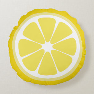 Lemon Slice Food Pillow Rundes Kissen