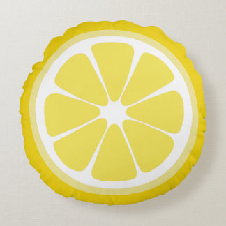 Lemon Slice Food Pillow Rundes Kissen