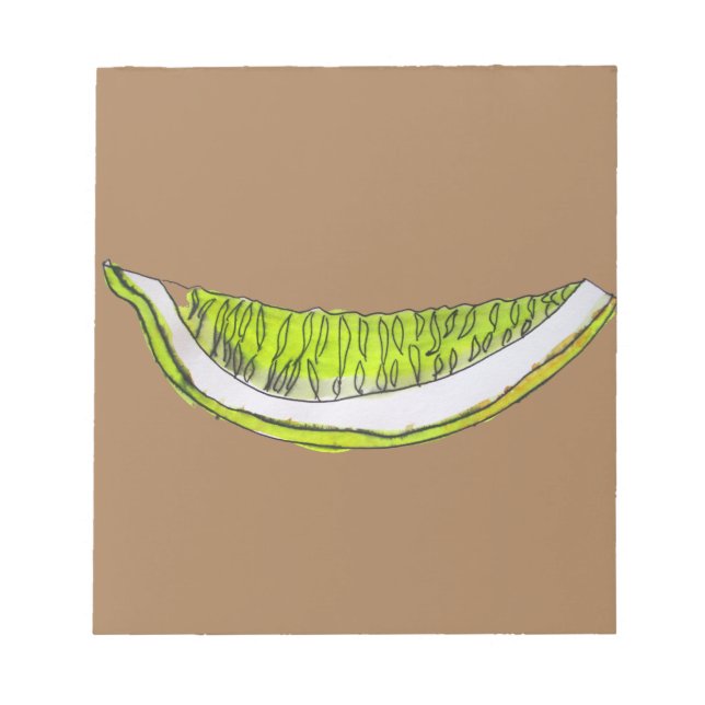 Lemon Slice Frucht Aquarellbild Notizblock (Vorderseite)