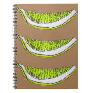 Lemon Slice Frucht Aquarellbild Notizblock