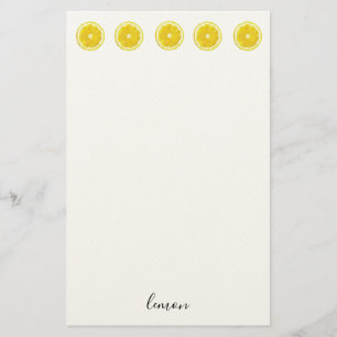Lemon Slice gelb Fruchtmuster Briefpapier