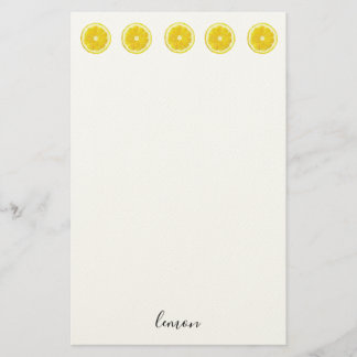 Lemon Slice gelb Fruchtmuster Briefpapier