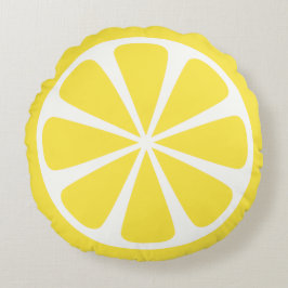 Lemon Slice Gelb Sommerrodelpilz Rundes Kissen