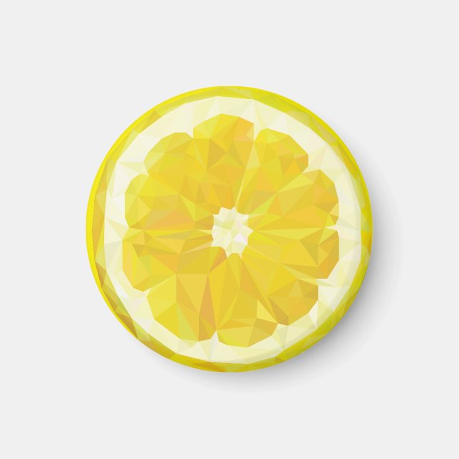 Lemon Slice Geometric Design Fruit Magnet (Vorne)