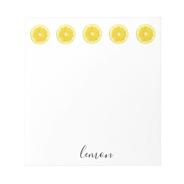 Lemon Slice Geometric Design Notizblock (Vorderseite)