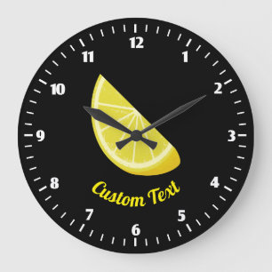 Lemon Slice Große Wanduhr