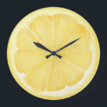 Lemon Slice Große Wanduhr<br><div class="desc">Lemon Slice Large Clock</div>