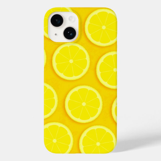 Lemon Slice hellgelbe Grafik Case-Mate iPhone Hülle (Rückseite)