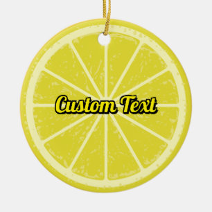 Lemon Slice Keramik Ornament