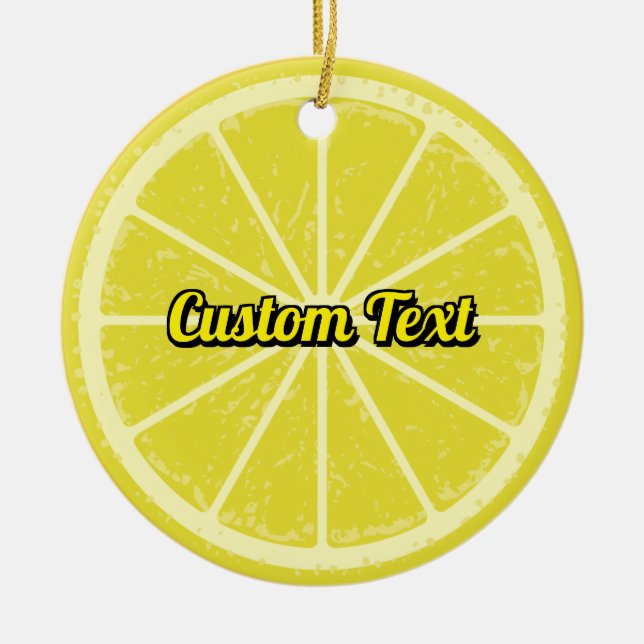 Lemon Slice Keramik Ornament (Vorne)
