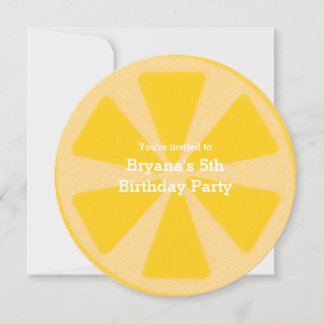 Lemon Slice Lemonade Geburtstagsparty Einladungen