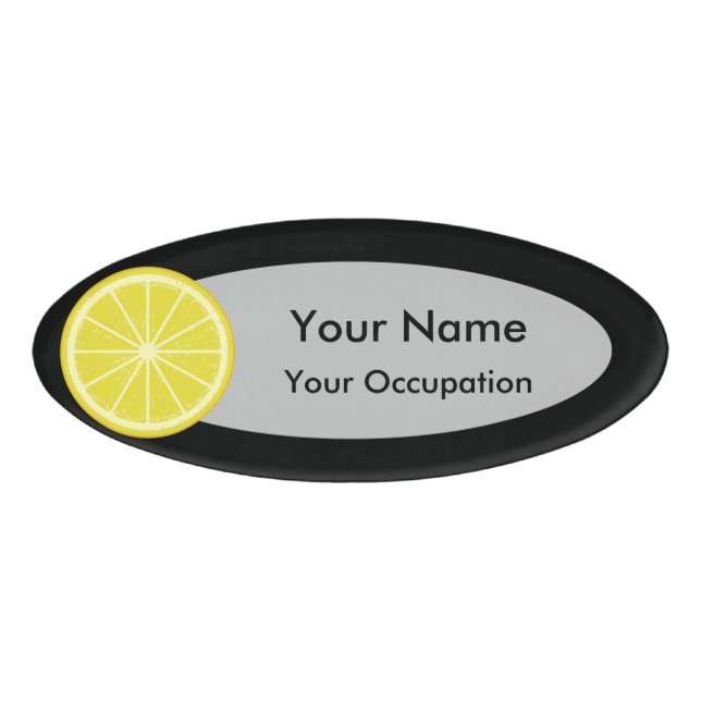 Lemon Slice Namenschild (Vorderseite)
