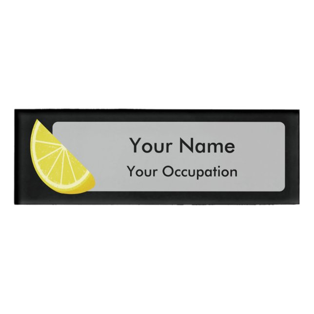 Lemon Slice Namenschild (Vorderseite)