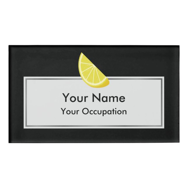 Lemon Slice Namenschild (Vorderseite)