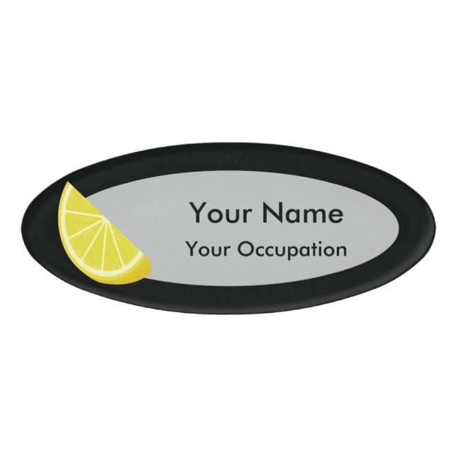 Lemon Slice Namenschild (Vorderseite)