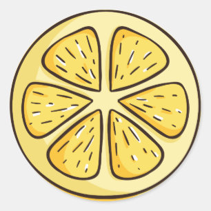 Lemon Slice Runder Aufkleber