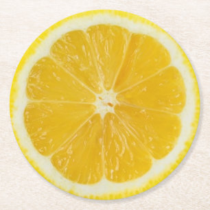 Lemon Slice Runder Pappuntersetzer