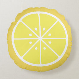 Lemon Slice Rundes Kissen