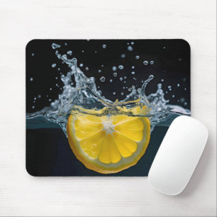 Lemon Slice Water Splash Mousepad