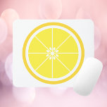 Lemon Slice Yellow Mousepad<br><div class="desc">Do you like fun mouse pads?  This mouse pad has a yellow lemon slice.</div>