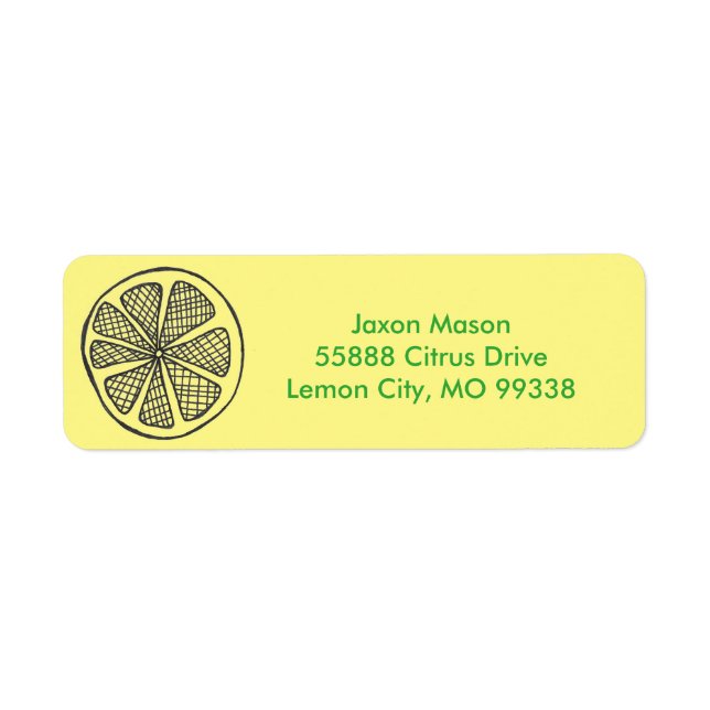 Lemon Slices Address Labels (Vorne)