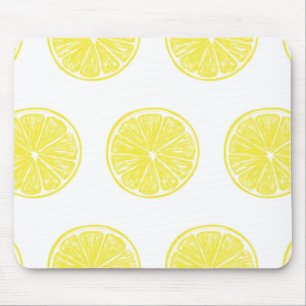 Lemon slices pattern design mousepad