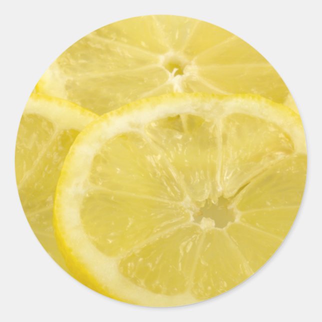 Lemon Slices Runder Aufkleber (Vorderseite)
