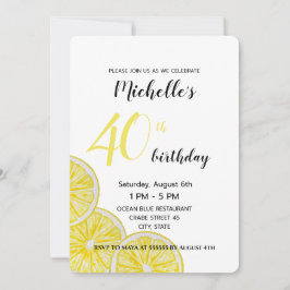 Lemon Slices Watercolor Handgemalt Einladung