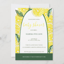 Lemon Slices Watercolor Handgemalt Einladung