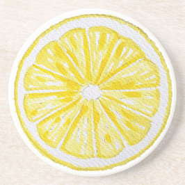 Lemon Slices Watercolor-Muster Getränkeuntersetzer