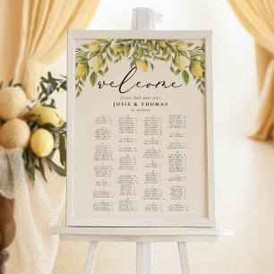 Lemon Sorrento Mediterrane Hochzeitsplanung Poster