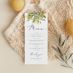 Lemon Sorrento Mediterranes Hochzeitsessen Menükarte<br><div class="desc">Erleben Sie die sonnige Pracht einer Hochzeit an der Amalfi Küste mit der Yellow Lemon Mediterranean Wedding Kollektion! Die Einladungen, Beschilderungen und Dekorationen strahlen Wärme, Eleganz und charmante Zitronengrafiken aus, gepaart mit einem herrlichen Kalligraphie-Schriftart. Feiern Sie Ihre Liebe inmitten der bunten Kulisse der Küste und schaffen Sie unvergessliche Momente, die...</div>