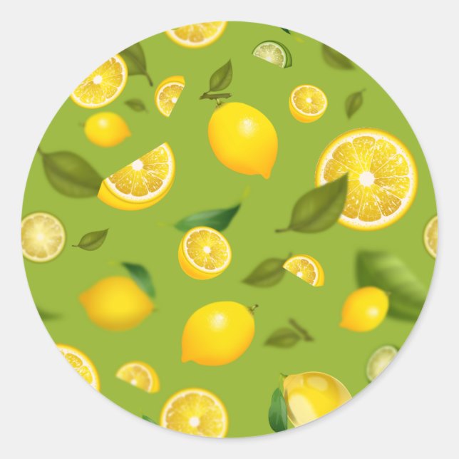 Lemon Sorte 8 Runder Aufkleber (Vorderseite)