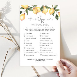 Lemon Spy mit meiner Kamera Hochzeitsspiel