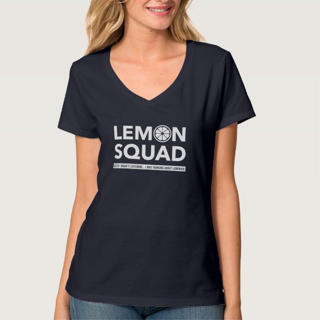 Lemon Squad Lemonade Juice Summer Frucht T-Shirt (Vorderseite)